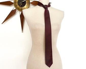 Vintage 1950s/60s Rooster Skinny Tie With Novelty Medieval