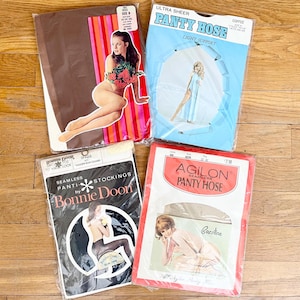 Vintage 1960s/70s NOS Pantyhose, Your Choice, Nylon Stockings, Retro Lingerie, 60s 70s Hair Styles, Vintage Advertising, Agilon, Bonnie Doon