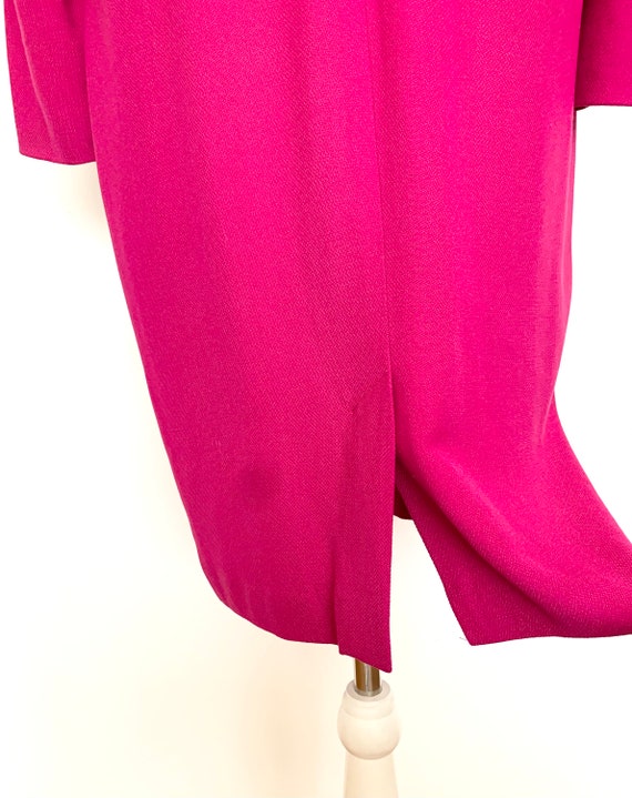 Vintage 1990s does 60s Fuchsia Sheath Dress by Ta… - image 7