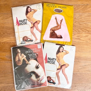 Vintage 1960s/70s NOS Pantyhose, Your Choice, Nylon Stockings, Retro Lingerie, Queen Size, 60s Hairstyles, Vintage Ads, Retro Accessory Gift