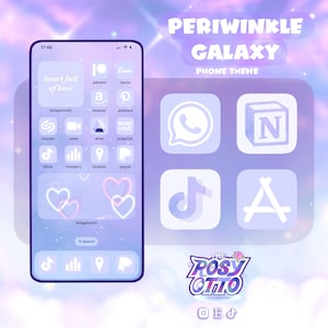 Periwinkle Galaxy Phone Theme • App icons, widgets and wallpapers