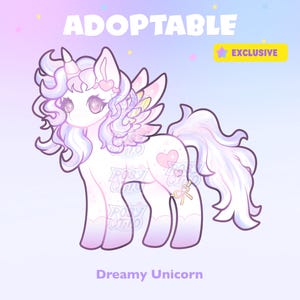 Adoptable Unicorn Pony • Furry unicorn pony adopt / Fursona • PNG • Dreamy Unicorn • EXCLUSIVE