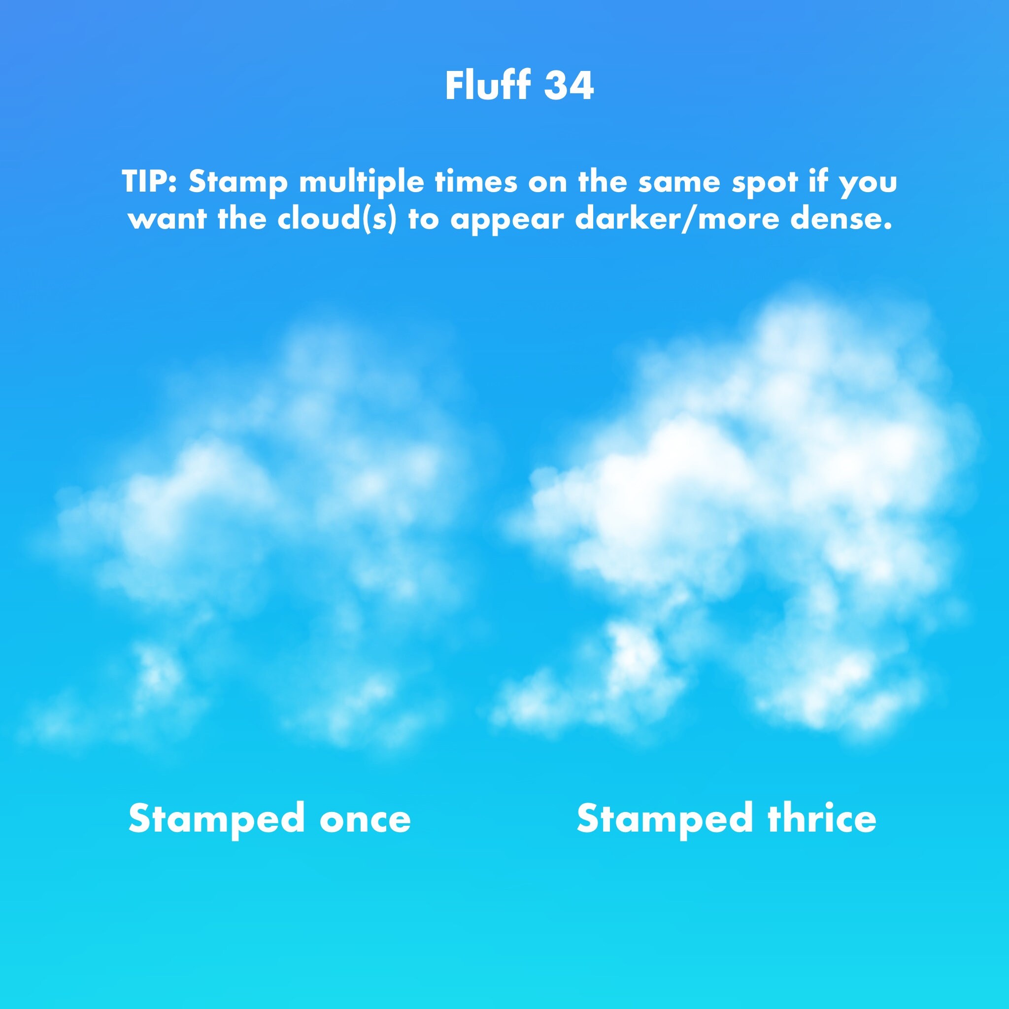 50 Fluffy Clouds Procreate Stamps - Etsy
