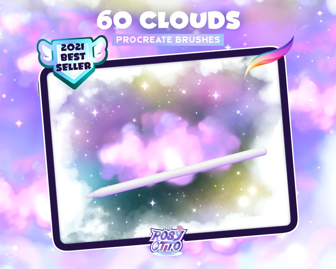 60 Clouds Pack Procreate Brushes & Stamps - Etsy