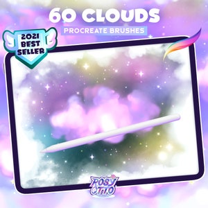 60 Clouds Pack Procreate Brushes & Stamps - Etsy