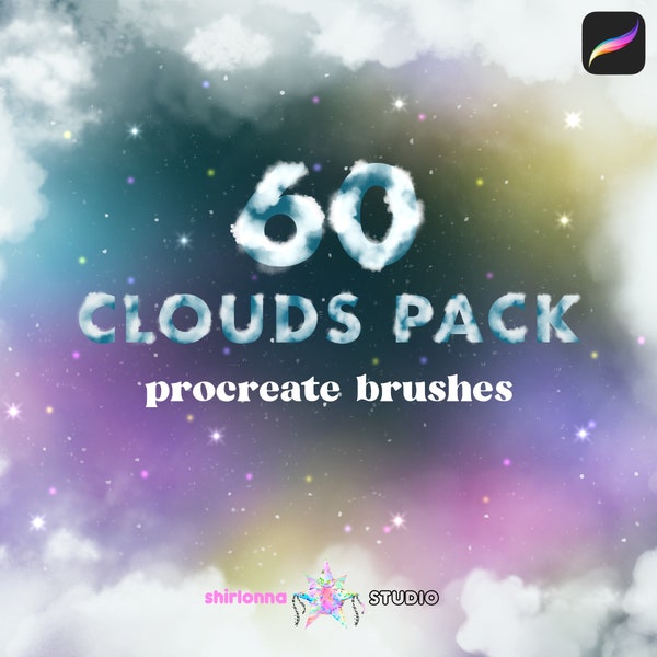 60 Clouds Pack Procreate Brushes & Stamps