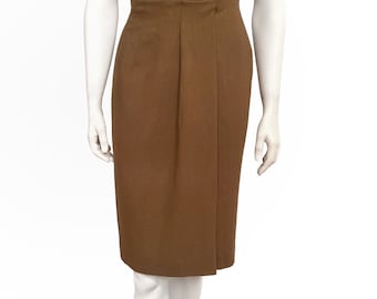 VINTAGE 90er Jahre Calvin Klein Plissee Wickelrock aus Wolle 1990er Jahre