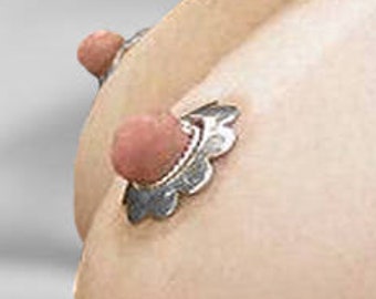 Tepelschilden - Niet-piercing ontwerp - kleine zilveren bloemblaadjes - zilveren lichaamssieraden - Elke vrouw kan deze mooie tepelscharen dragen.