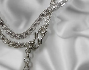 Waist Chains - Handmade in Silver - With or without Swarovski Dangles - Multiple Sizes - Beautiful belly chain & body jewelry for all women.