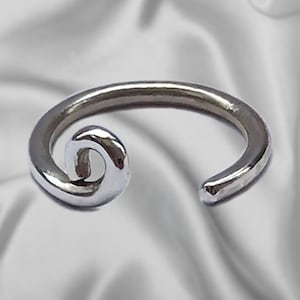 Lip Rings Solid Silver Sits comfortably in mouth Looks like a real piercing Single or Double Body Jewellery in real silver & gold. image 1