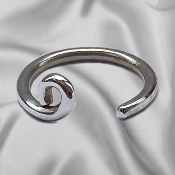 Lip Rings - Solid Silver - Sits comfortably in mouth - Looks like a real piercing - Single or Double - Body Jewellery in real silver & gold.