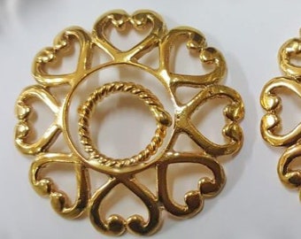 Gold Nipple Shields - 24 ct gold plated over solid silver  - Non Piercing Nipple Shields any woman can wear - Or Rose and White Gold finish.