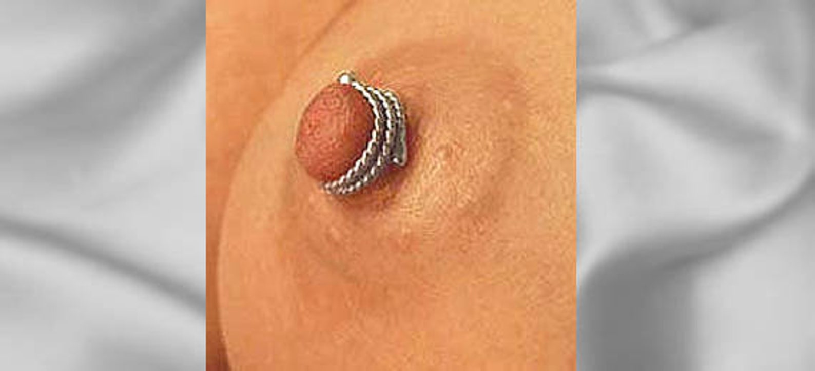 Non Piercing Nipple Ring Jewellery Double Design for Large | Etsy Can You Wear Bras After Nipple Piercing
