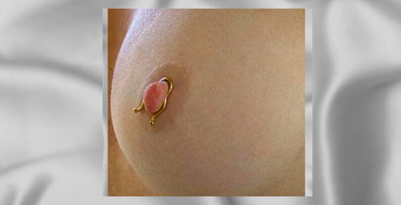 24ct gold plating over 98 /% solid silver Any woman can wear this non pierced nipple and body jewelry - Nipple Clips Sold in Pairs
