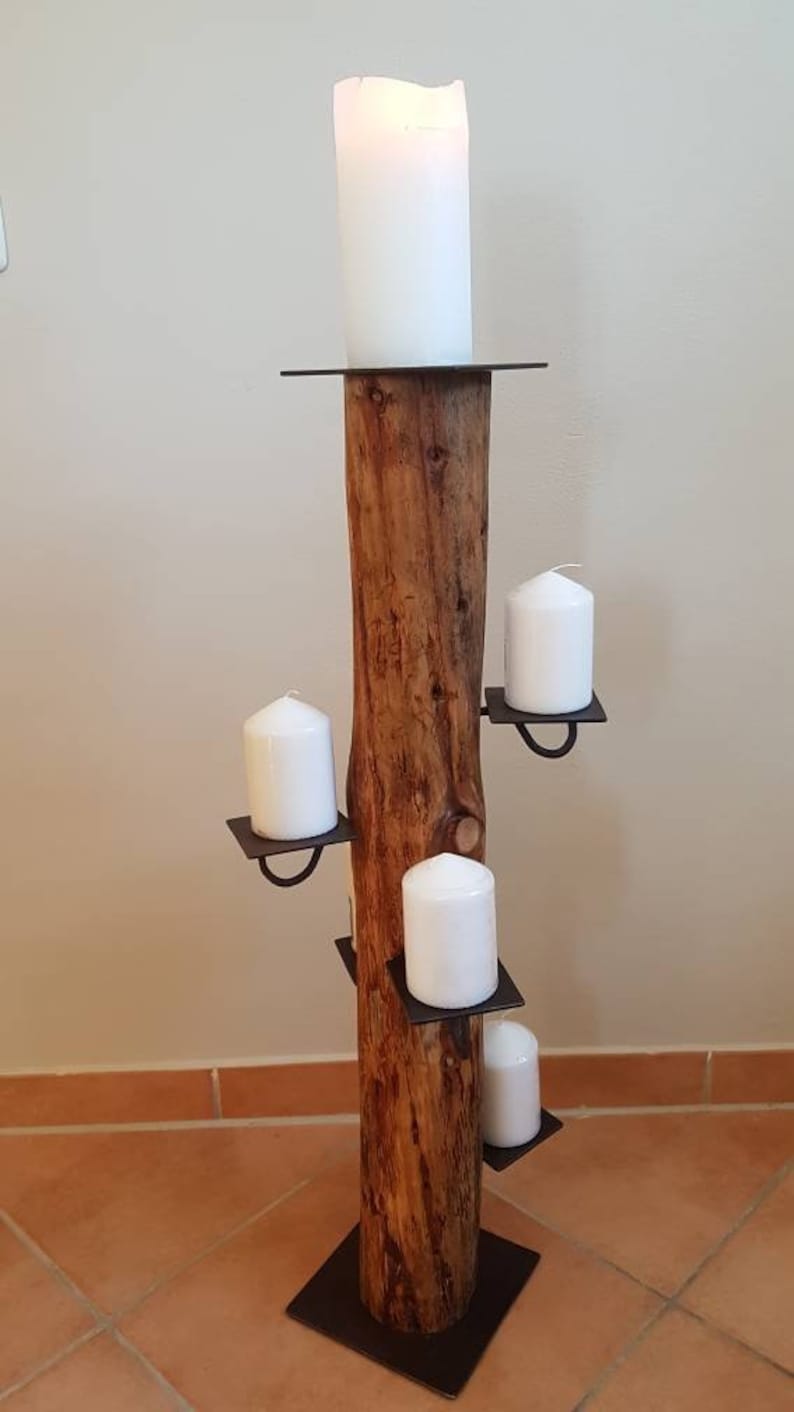 Seaside No. 64 Treibholz Kerzenständer | Handgefertigtes Unikat Mit Metallteller | Maritimes Design