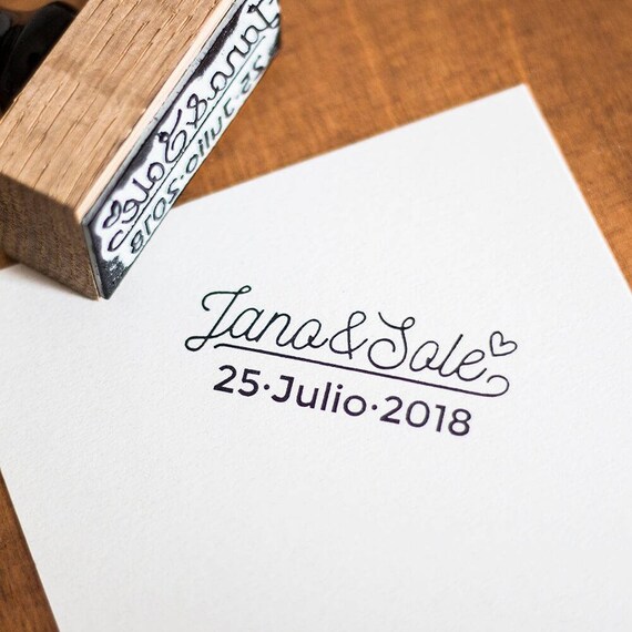 Personalized Stamp Kit heart Ink Pad Etsy