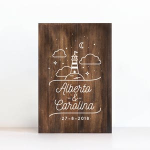 Cartel De Madera Personalizado "Marinero"