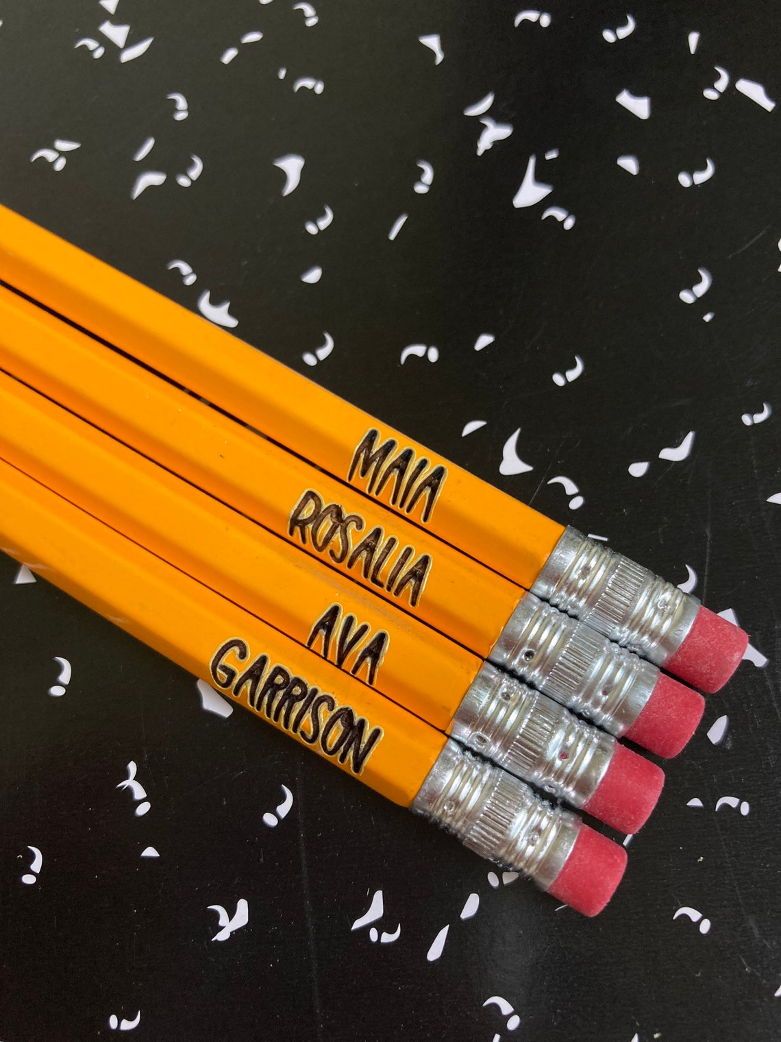 Set of 4 Engraved Pencils Name Engraved Pencils Pencils Etsy.de