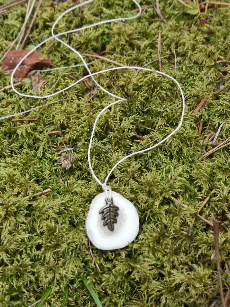 Elkabl\u00f6\u00f0 ~ Elk Antler /& Bronze Leaf Necklace ~ Nature Pendant ~ Pagan Jewelry ~ Nature Jewelry ~ Minimalist Jewelry