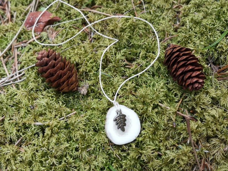 Elkabl\u00f6\u00f0 ~ Elk Antler /& Bronze Leaf Necklace ~ Nature Pendant ~ Pagan Jewelry ~ Nature Jewelry ~ Minimalist Jewelry