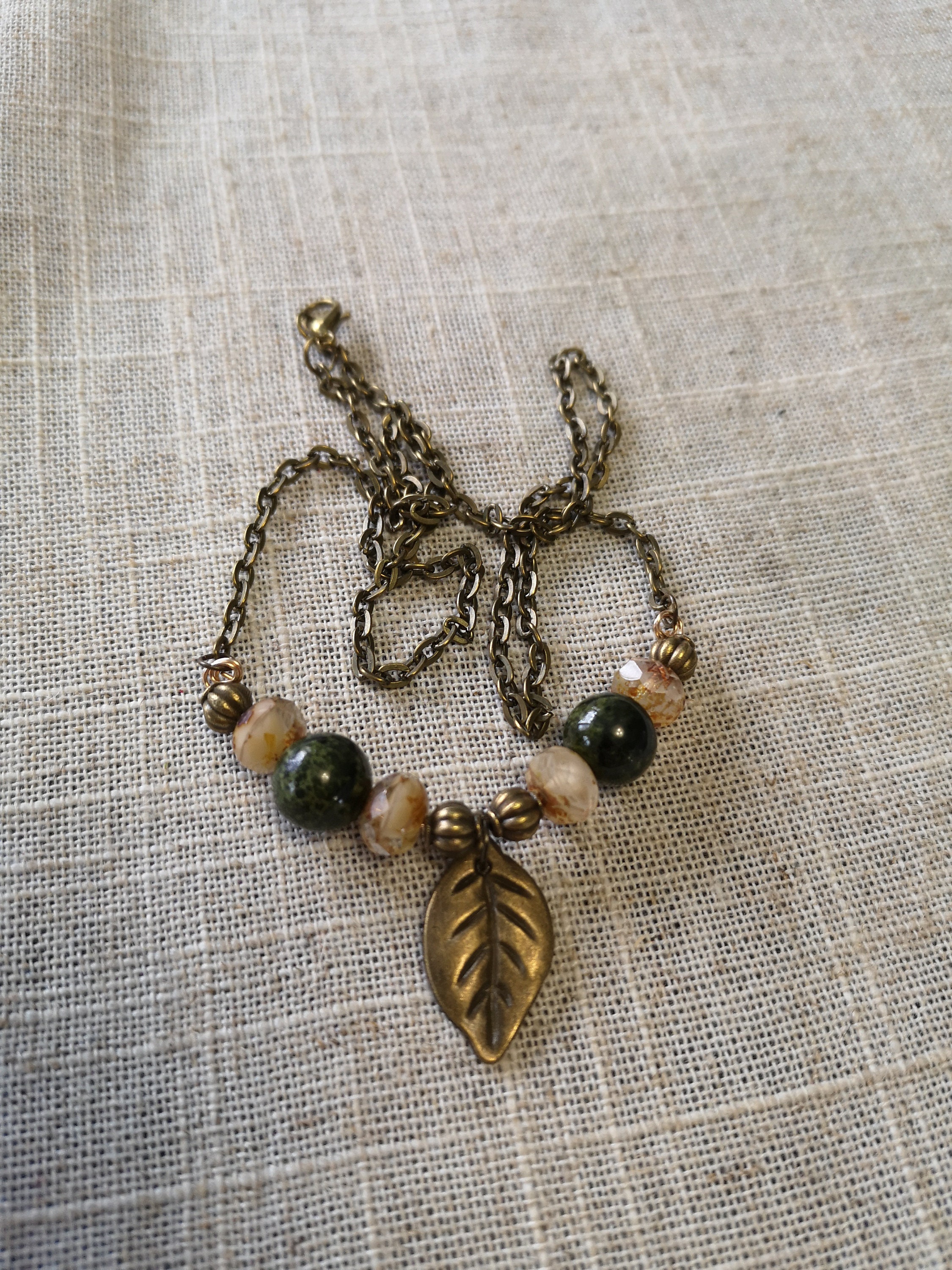 Iðunn Bronze Leaf Necklace Nature Pendant Pagan Jewelry | Etsy