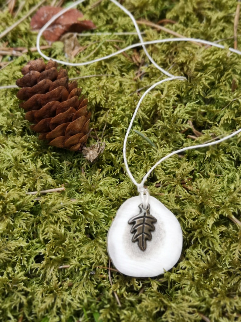 Elkabl\u00f6\u00f0 ~ Elk Antler /& Bronze Leaf Necklace ~ Nature Pendant ~ Pagan Jewelry ~ Nature Jewelry ~ Minimalist Jewelry