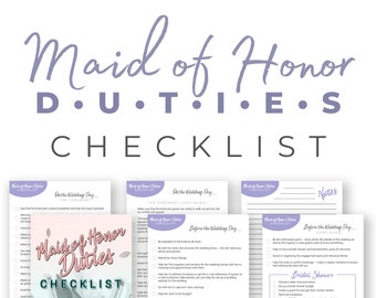 Maid of Honor Duties Checklist, maid of honor planner, maid of honor wedding planner, maid of honor gift, maid of honor proposal, moh