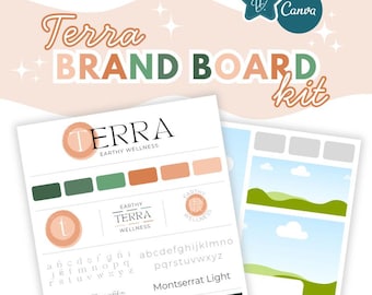 TERRA Brand Board Kit | Mood Board Canva Templates (Digital Download) ToekzieDigital