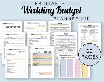 wedding planner 2018 bundle printable wedding planner etsy