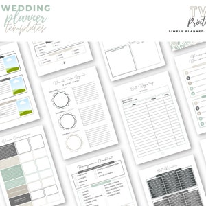 Wedding Template Bundle, Wedding Planner Template Canva, Wedding Planner Printable, Wedding Templates Canva, Event Planner, Wedding Binder image 4