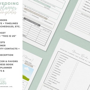 Wedding Template Bundle, Wedding Planner Template Canva, Wedding Planner Printable, Wedding Templates Canva, Event Planner, Wedding Binder image 6