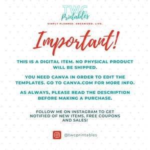 20 Instagram Post Templates for Canva Foodie Instagram - Etsy