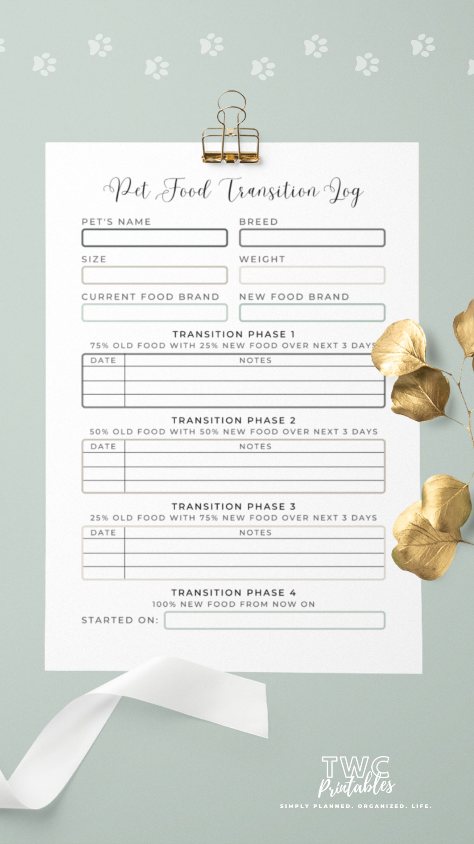 Pet Care Planner Binder Templates Canva 100% Editable - Etsy