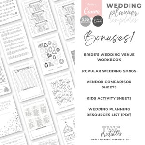 Canva template wedding planner wedding planner binder image 8