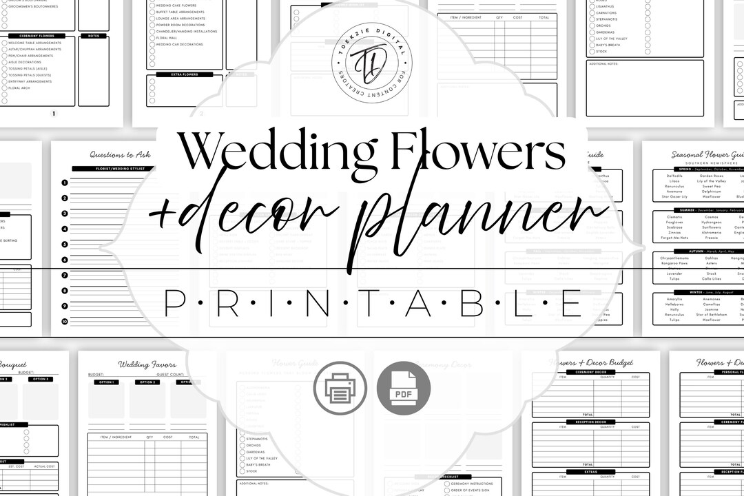 Printable Wedding Planner Inserts Flowers Decor Favors PDF printable-wedding-planner-inserts-flowers-decor-favors-pdf
