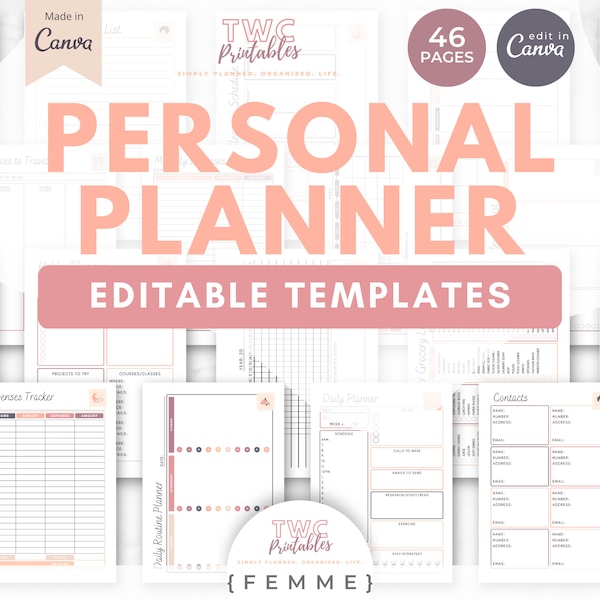 Planner Template Etsy Planner Template Etsy