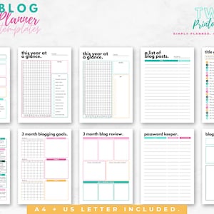 These Blog Planner Canva Templates will help you manage your blog like a pro! Use these Blogging Planner Templates to create a Blog Content Calendar. Learn Blogging How To by using this planner along with other blogging research.