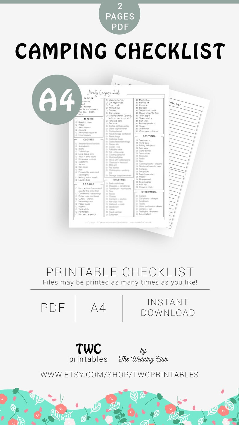 Loved ones Tenting Record Minimalist Printable tenting, holiday vacation planner, trip planner, tenting equipment, getaway package, getaway itinerary, reward photograph relating to Printable Camping Checklist known as Loved ones Tenting Record Minimalist Printable tenting, vacation planner, family vacation planner, tenting tools, trip package, getaway itinerary, reward