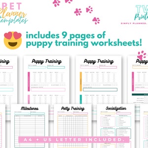 The editable pet planner templates for Canva will help you to create your own pet planner printable, or various pages for your pet organizer! Make your own pet care planner or puppy planner with this Canva kit! Also great as pet owner gifts.