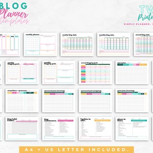 These Blog Planner Canva Templates will help you manage your blog like a pro! Use these Blogging Planner Templates to create a Blog Content Calendar. Learn Blogging How To by using this planner along with other blogging research.