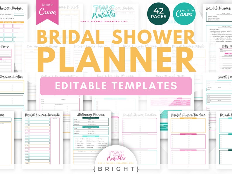Elevate your bridal shower planning with our Bridal Shower Planner Templates for Canva. Discover a world of creative ideas, themes, and decorations to make the bride-to-be's special day unforgettable.