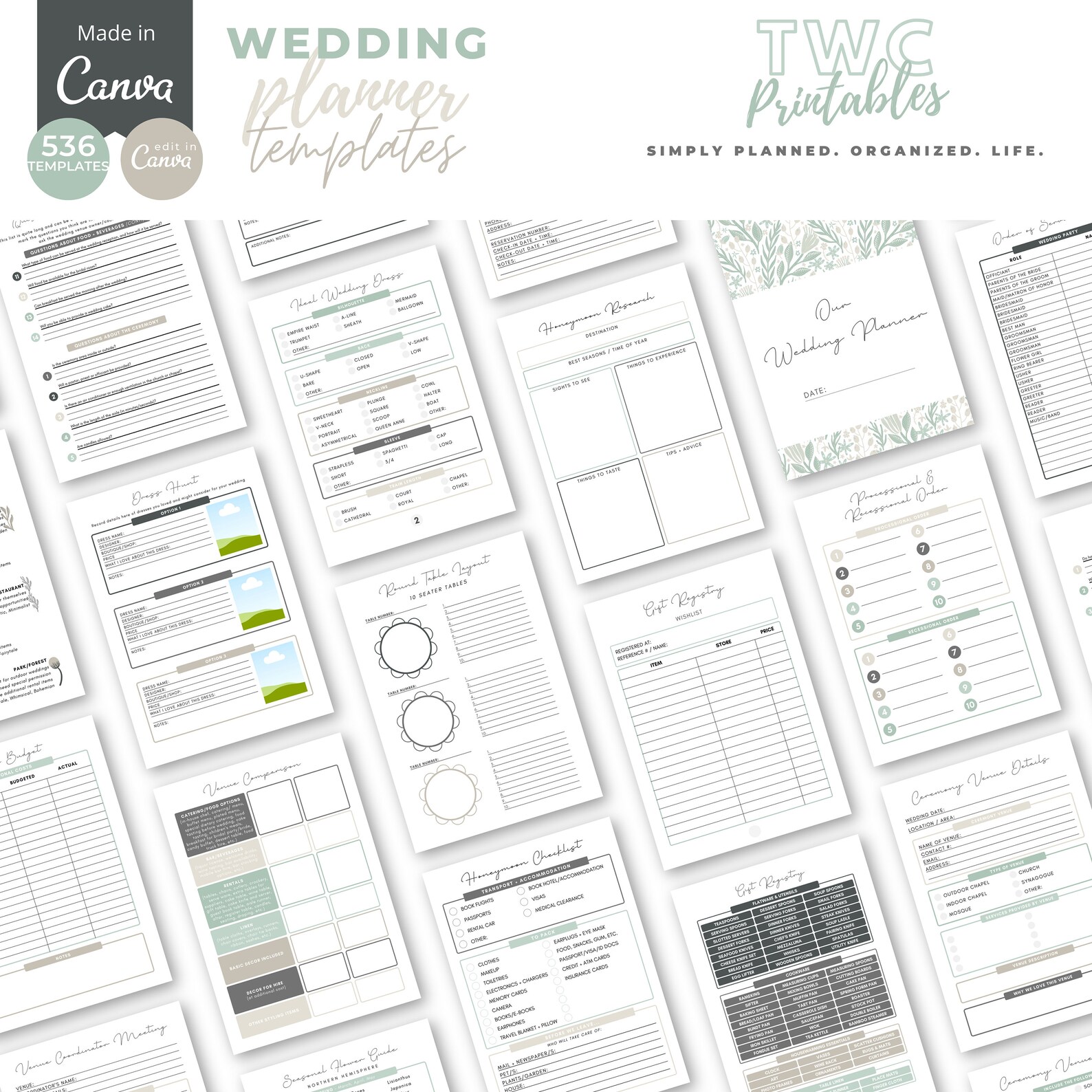 wedding-template-bundle-wedding-planner-template-canva-etsy