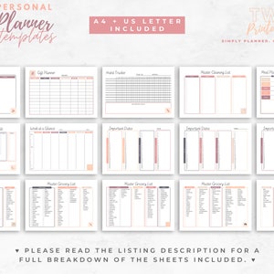Personal Planner Templates Canva Planner Template Personal - Etsy