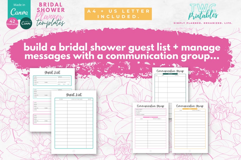 Elevate your bridal shower planning with our Bridal Shower Planner Templates for Canva. Discover a world of creative ideas, themes, and decorations to make the bride-to-be's special day unforgettable.