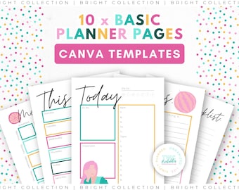 Canva-plannersjablonen: dagelijks, wekelijks, maandelijks (A4, US Letter) (digitale download) //HELDER