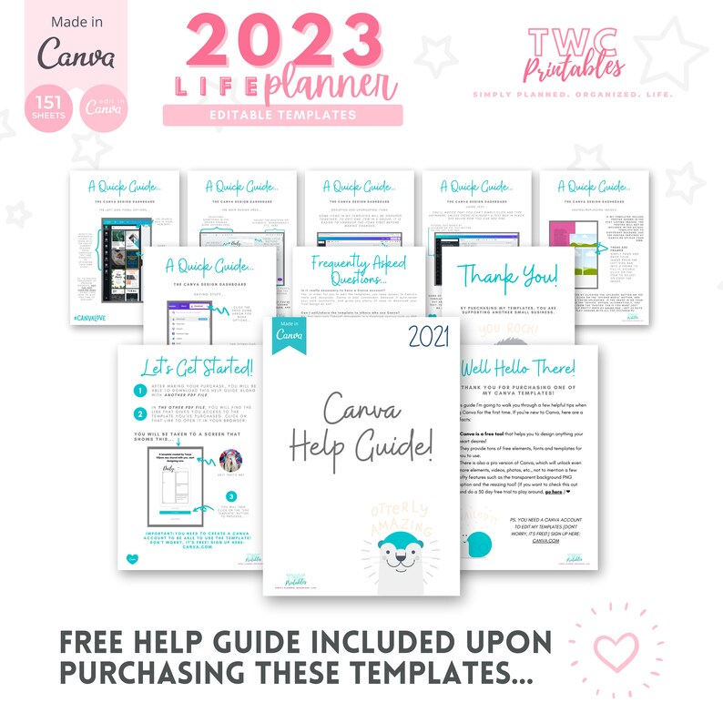 2023 Planner Digital Canva Template Daily Planner 2023 Etsy