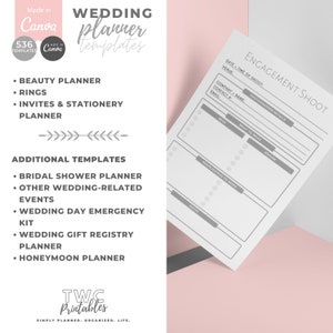 Canva template wedding planner wedding planner binder image 7