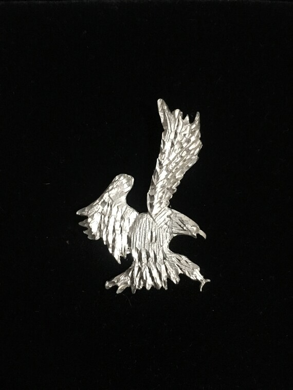 45mm Silver Yellow Plated Eagle Charm