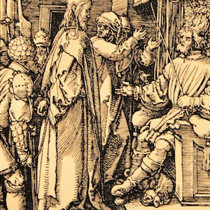 Albrecht Durer -&quot;Christ before Herod&quot; - The little passion of Jesus Christ -