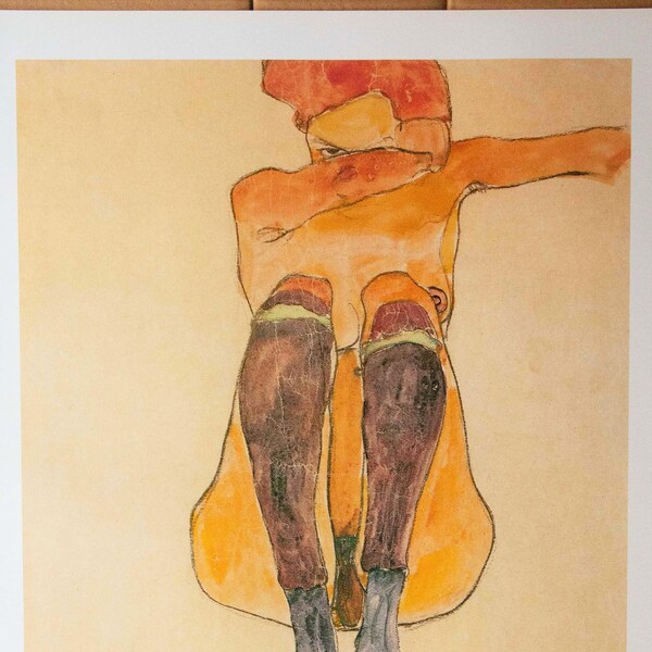 Egon Schiele - rare affiche vintage - années 1990